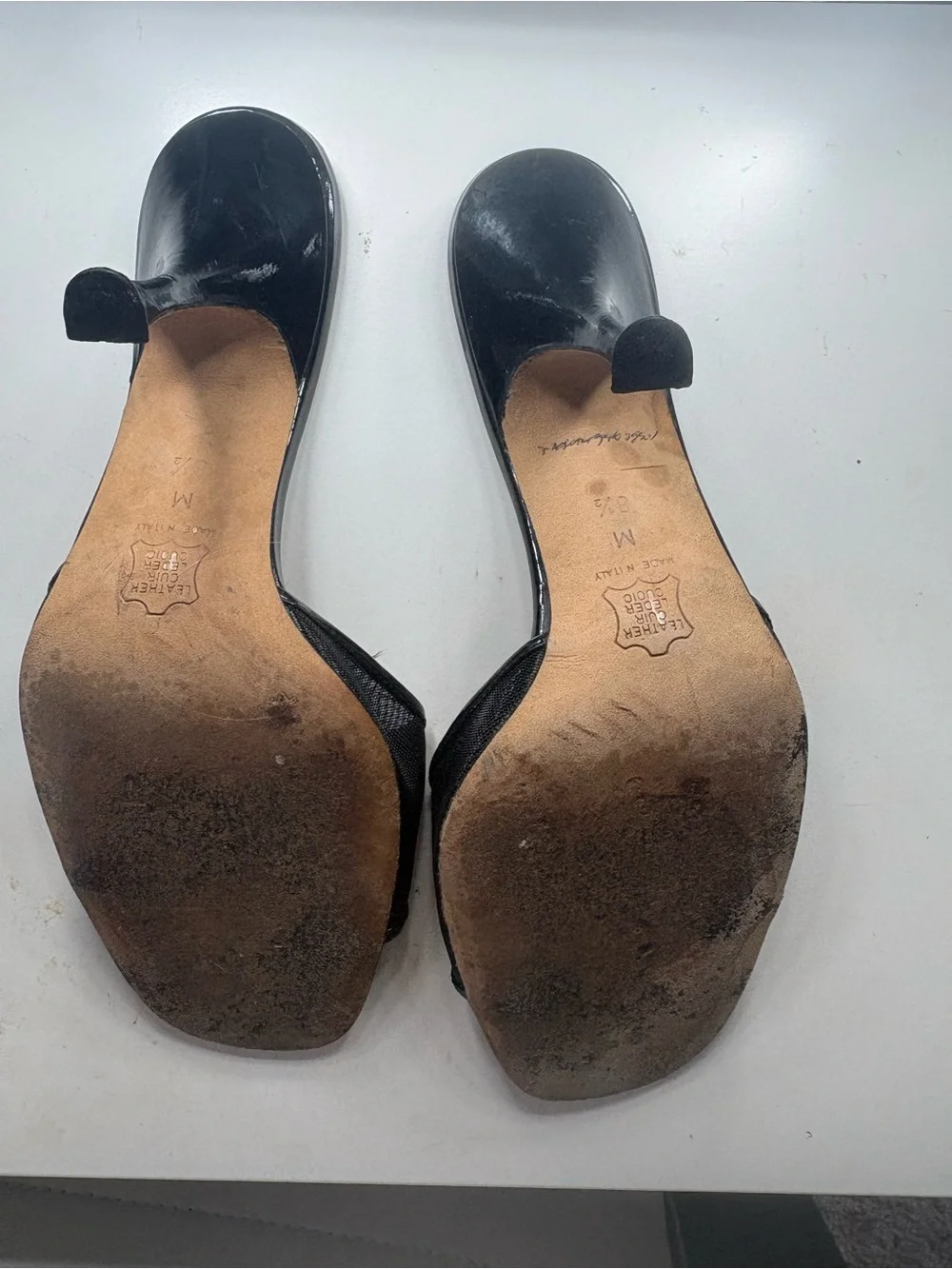 Michael Kors Black Mesh Slide Heels